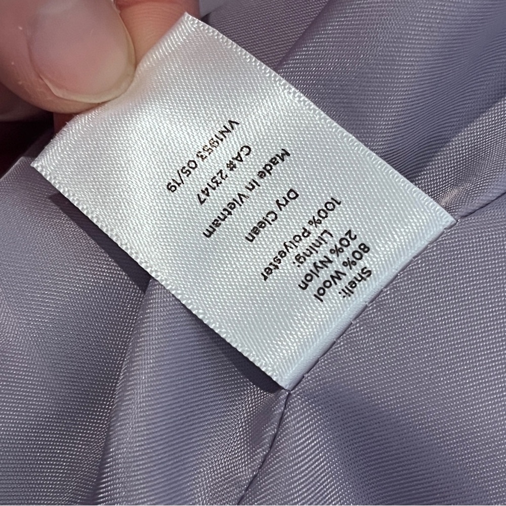 Talbots Wool Lavender Scalloped Classic Women's Old Money Jacket - Picture 13 of 15